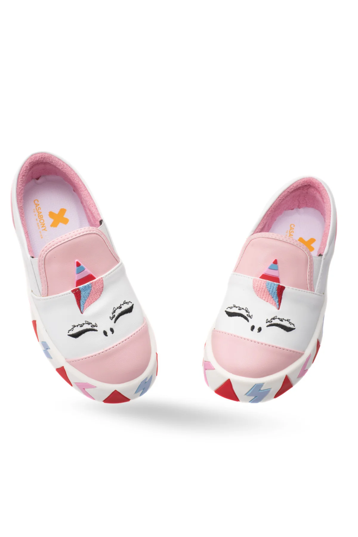 Unicorn Beyaz Lastikli Kız Sneakers