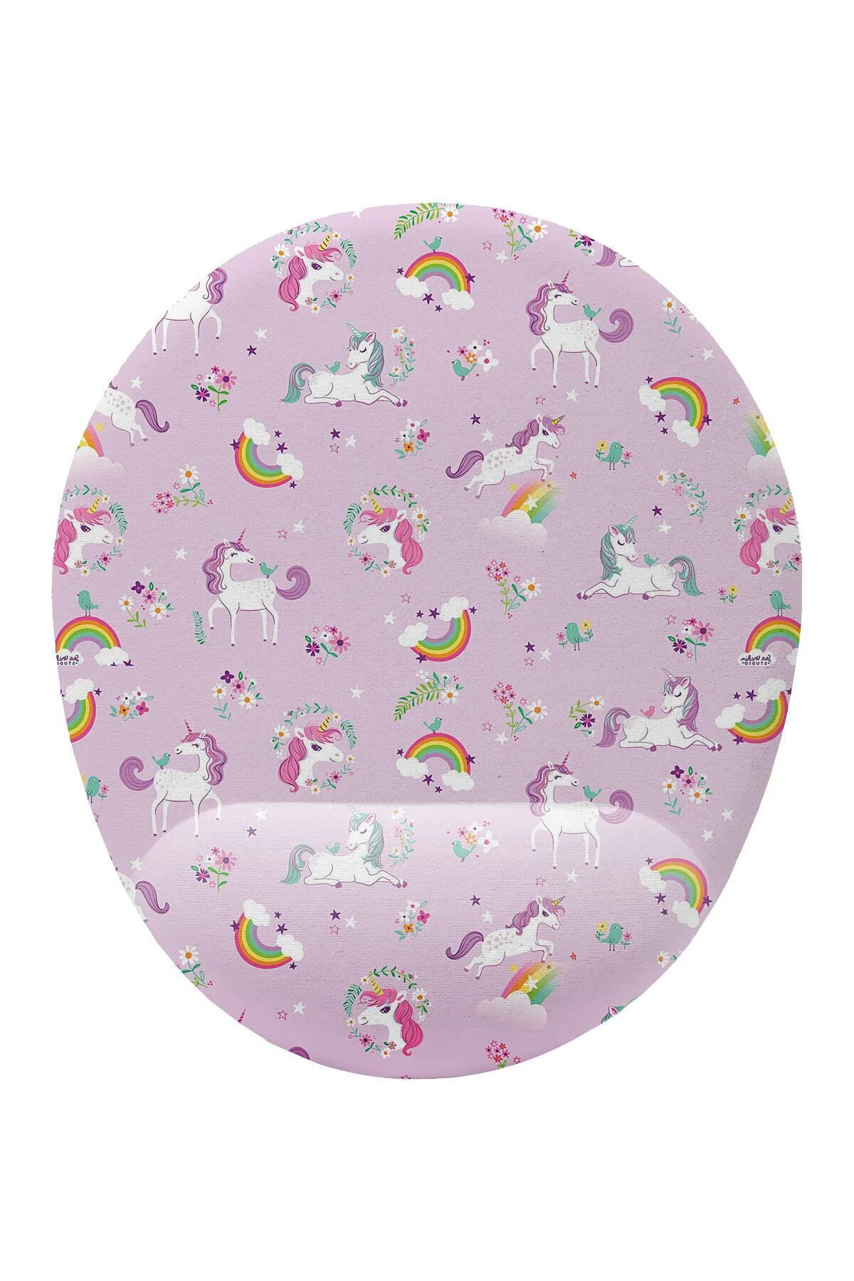Unicorn Desenli Bilek Destekli Mouse Pad Ergonomik Kaymaz Taban M