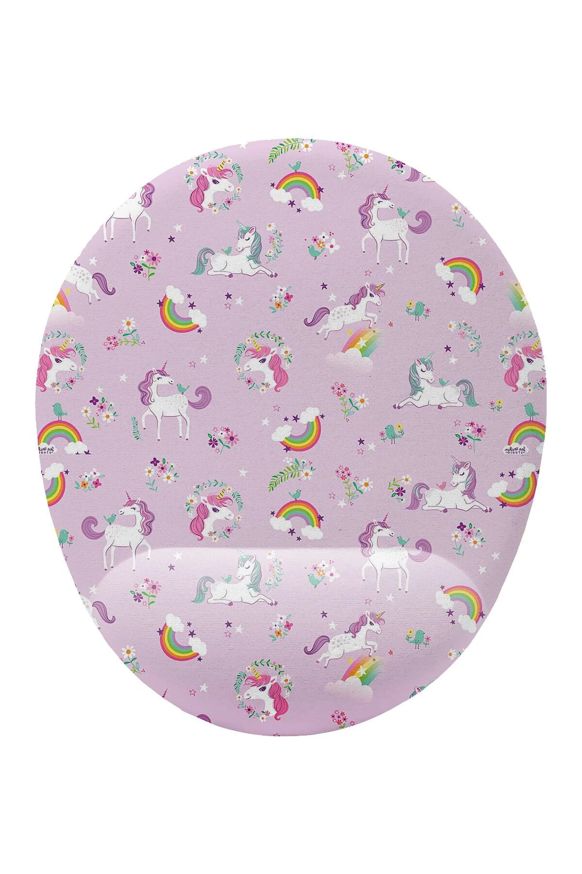 Unicorn Desenli Bilek Destekli Mouse Pad Ergonomik Kaymaz Taban M