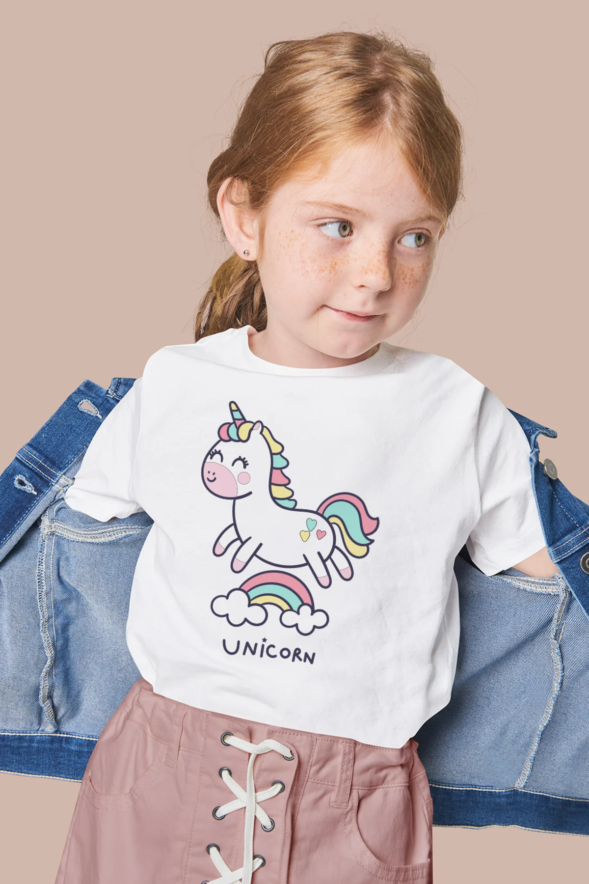 Unicorn Desenli Çocuklar Için Tişört Boyama Seti Full Set - Görsel 2