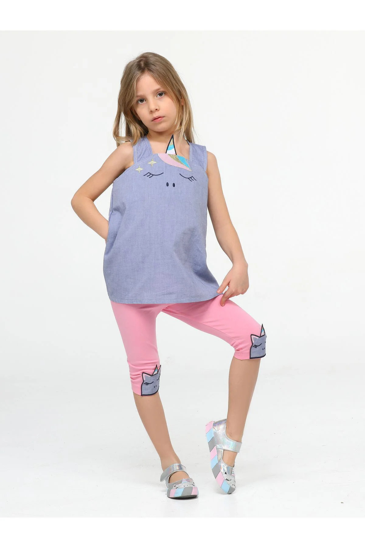 Unicorn Dokuma Tunik + Tayt Takım Unicorn Dokuma Tunik + Tayt Takım