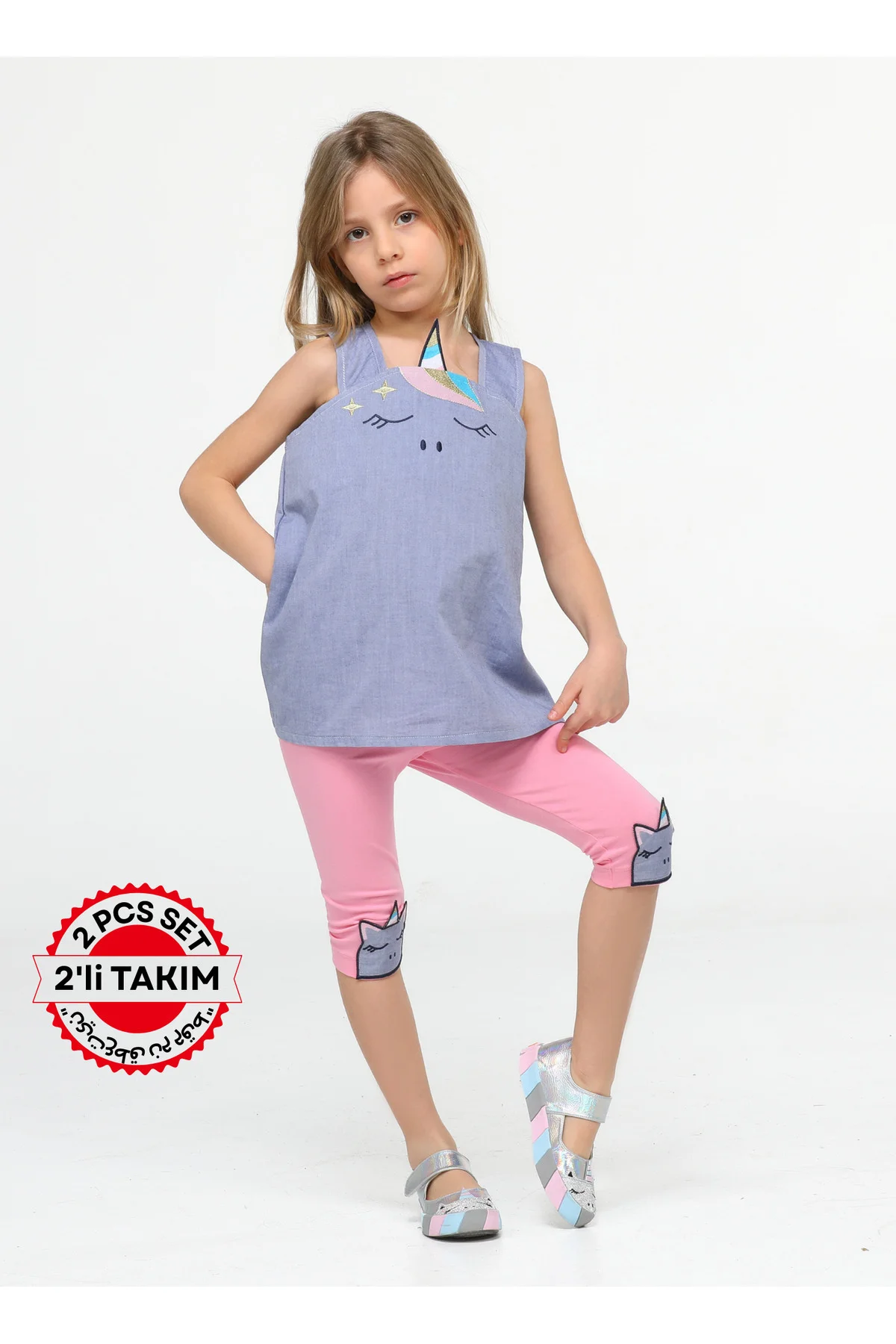 Unicorn Dokuma Tunik + Tayt Takım Unicorn Dokuma Tunik + Tayt Takım