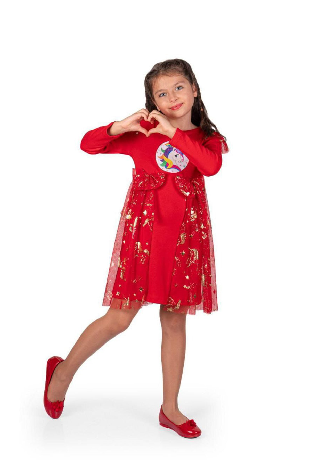 Unıcorn Elbisesi Parti Kıyafeti Dogum Günü ve Gösteri Elbisesi Ko