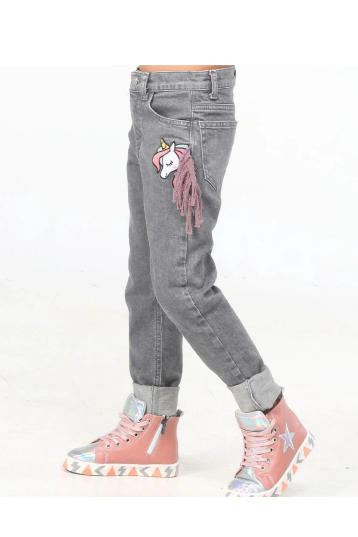Unicorn Grey Washed Kız Çocuk Jeans Unicorn Grey Washed Kız Çocuk Jeans