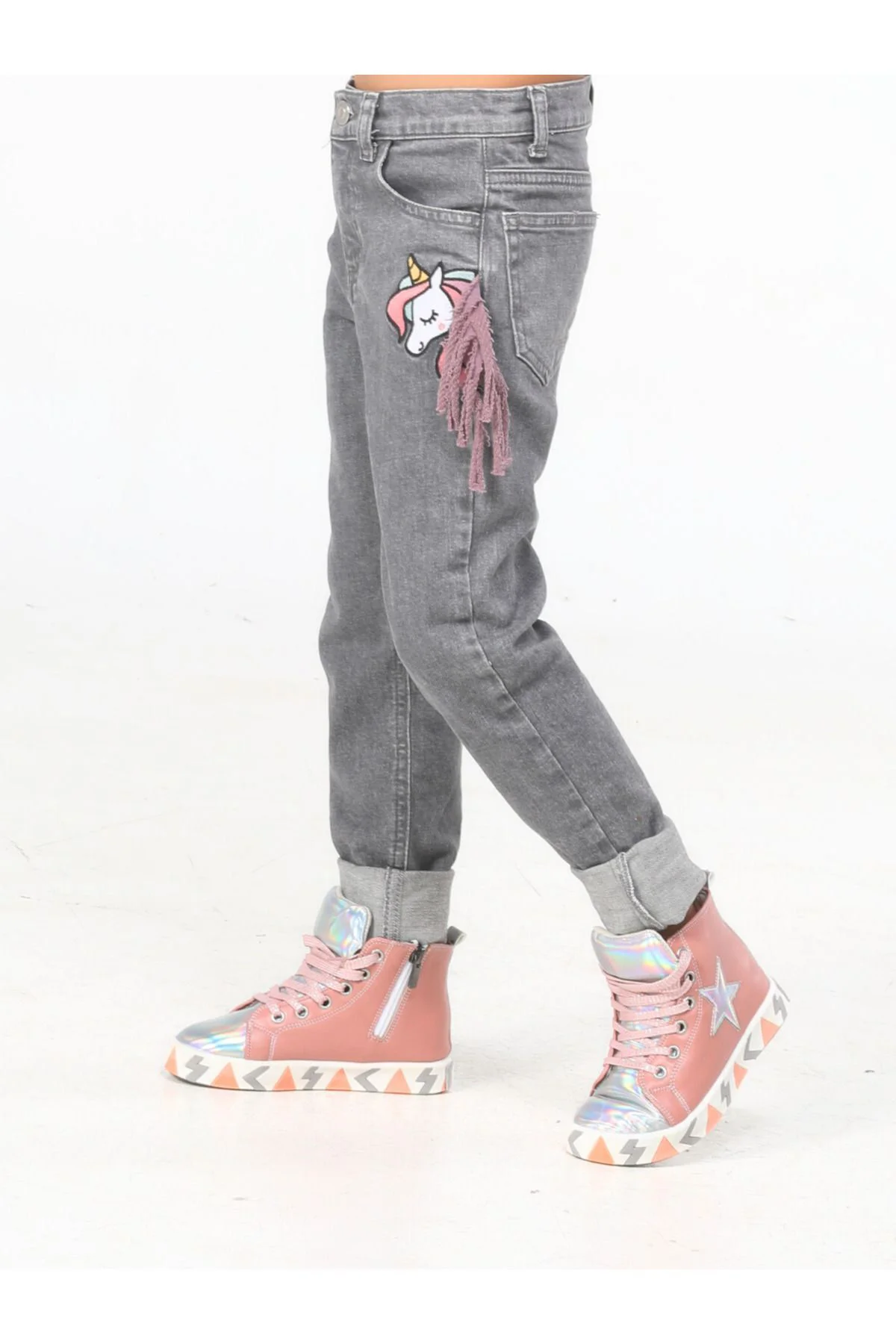 Unicorn Grey Washed Kız Çocuk Jeans Unicorn Grey Washed Kız Çocuk Jeans