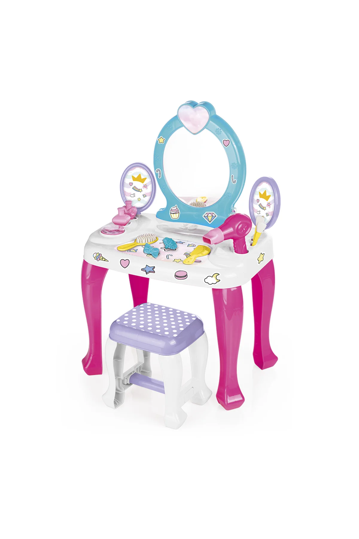 Unicorn Makyaj Masası ve Tabure Seti