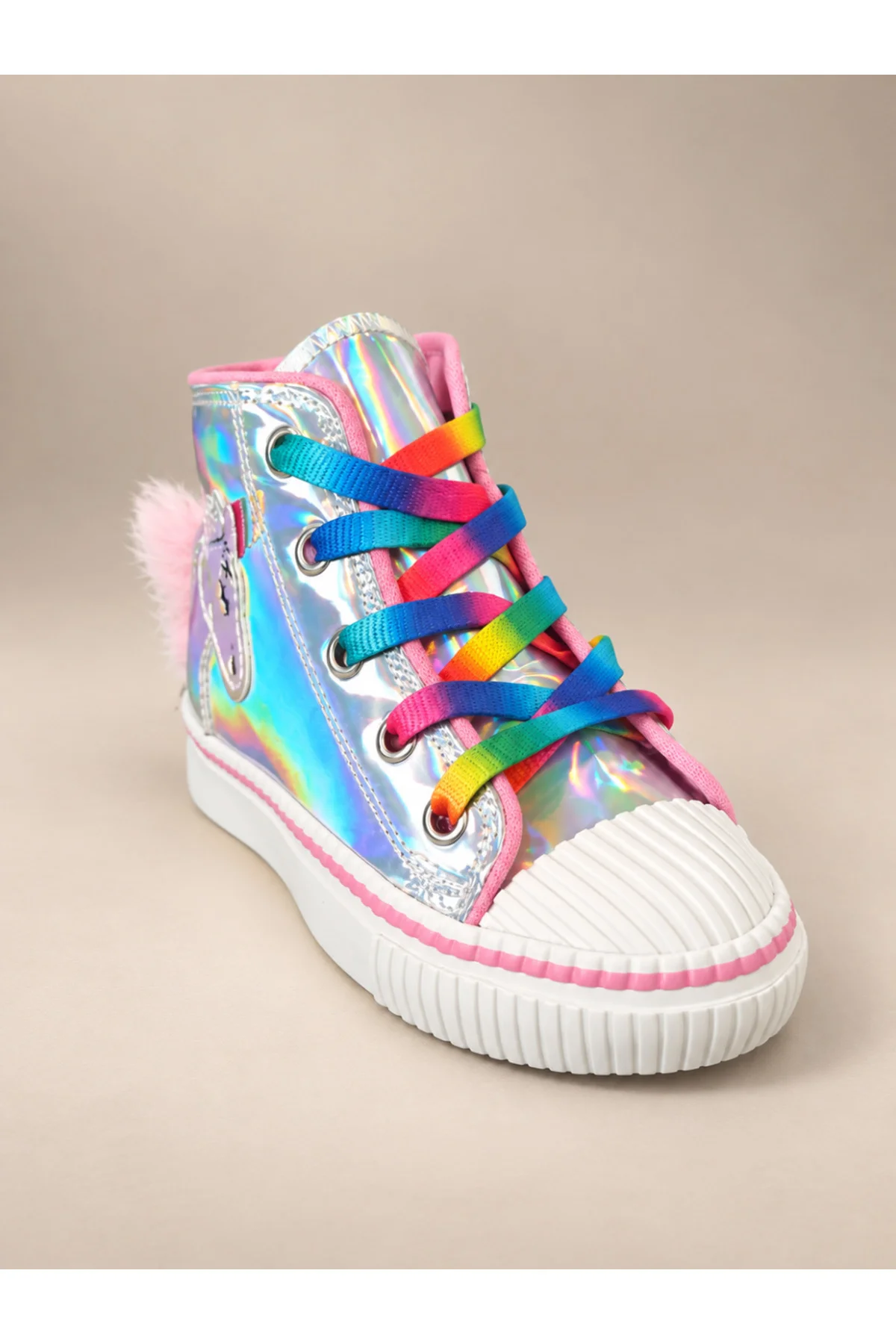 Unicorn New Hologram Fermuarlı Kız Sneaker - Görsel 6