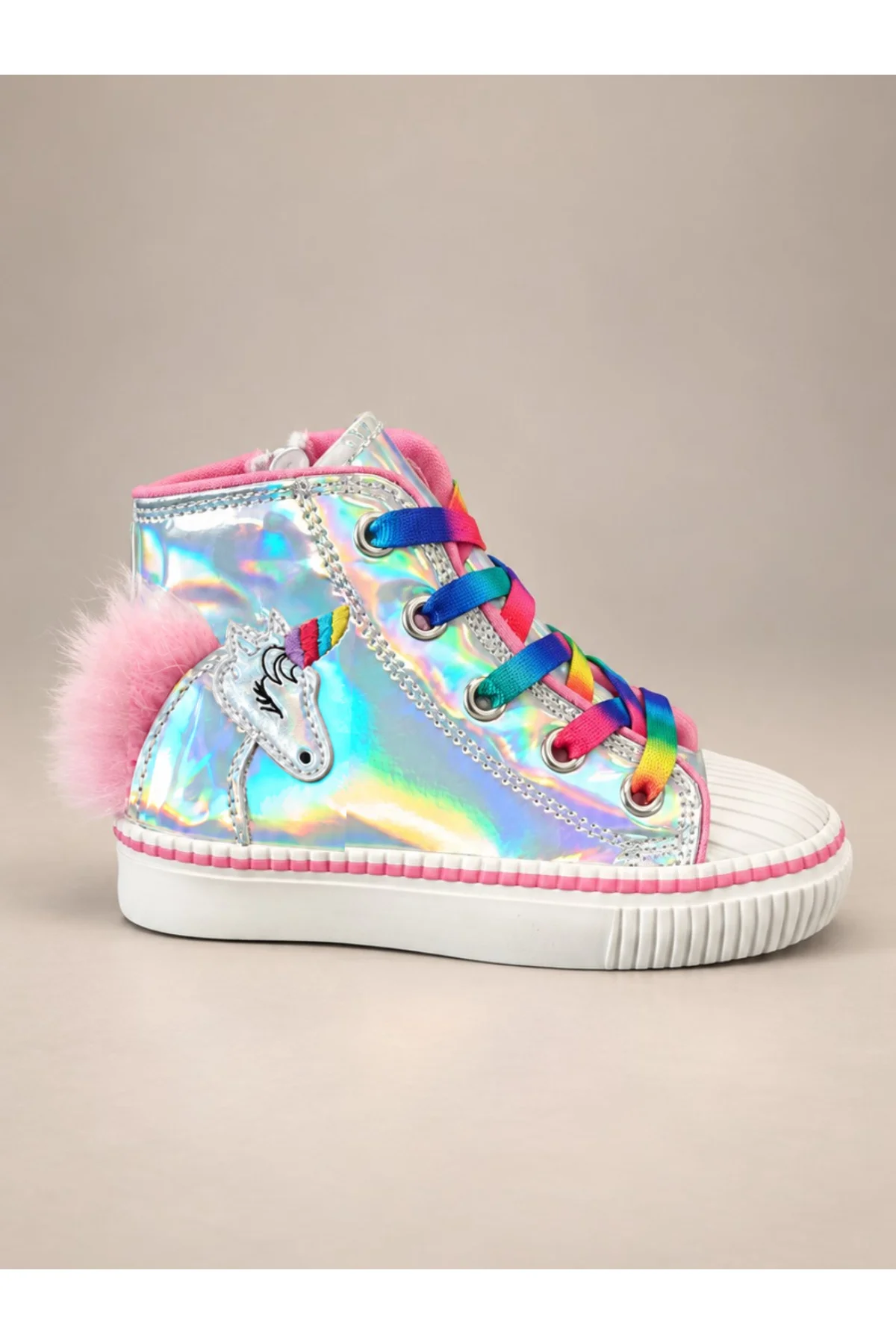 Unicorn New Hologram Fermuarlı Kız Sneaker - Görsel 7