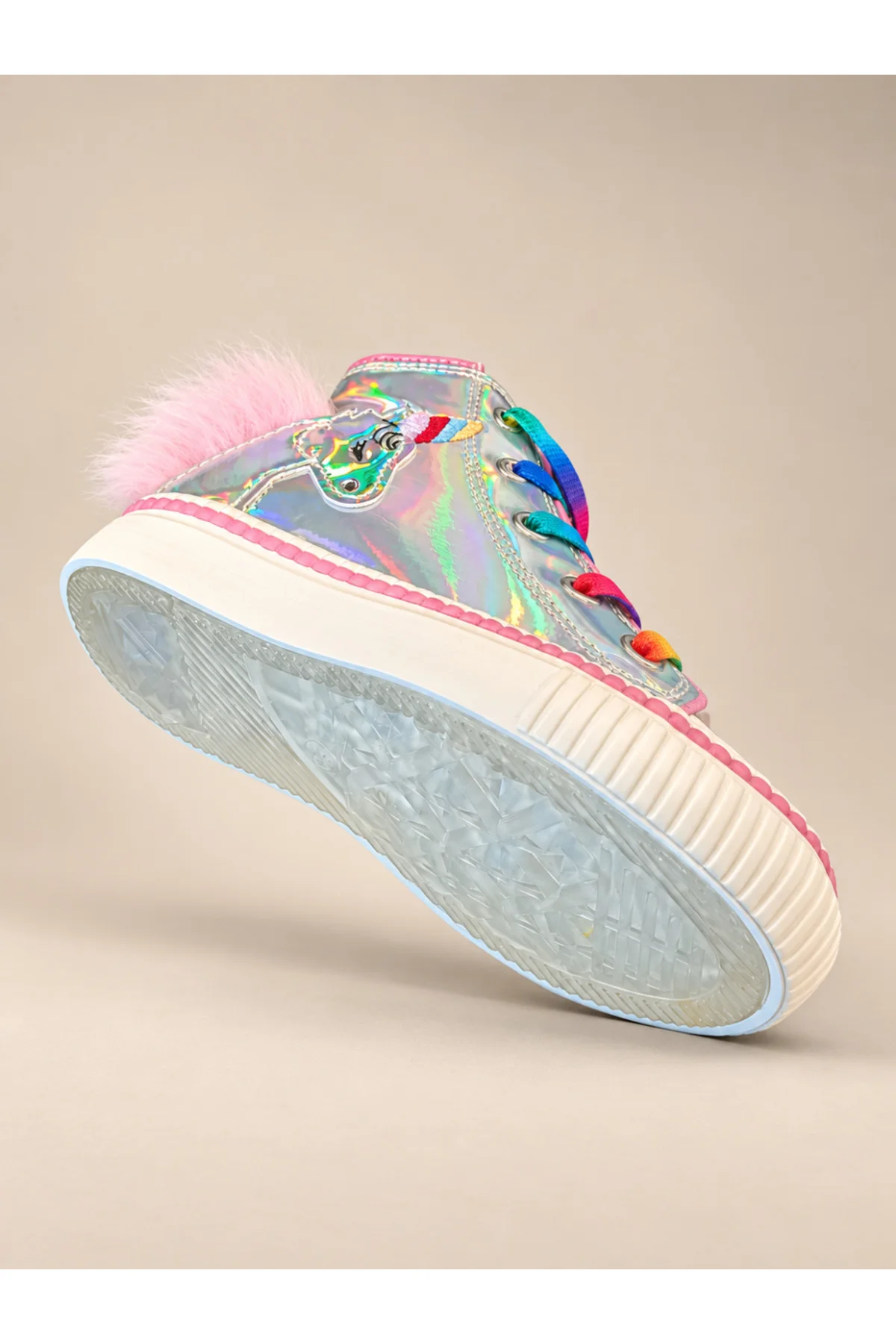 Unicorn New Hologram Fermuarlı Kız Sneaker - Görsel 5
