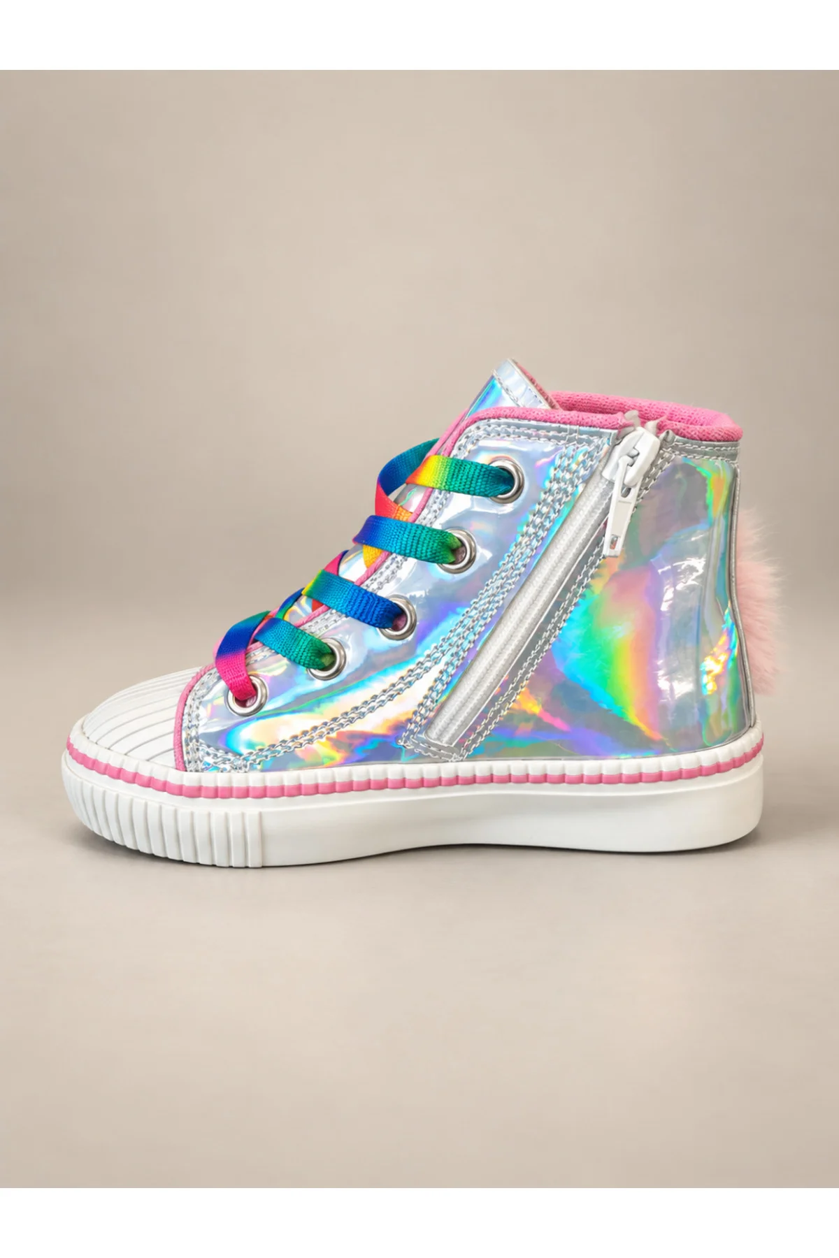 Unicorn New Hologram Fermuarlı Kız Sneaker - Görsel 8