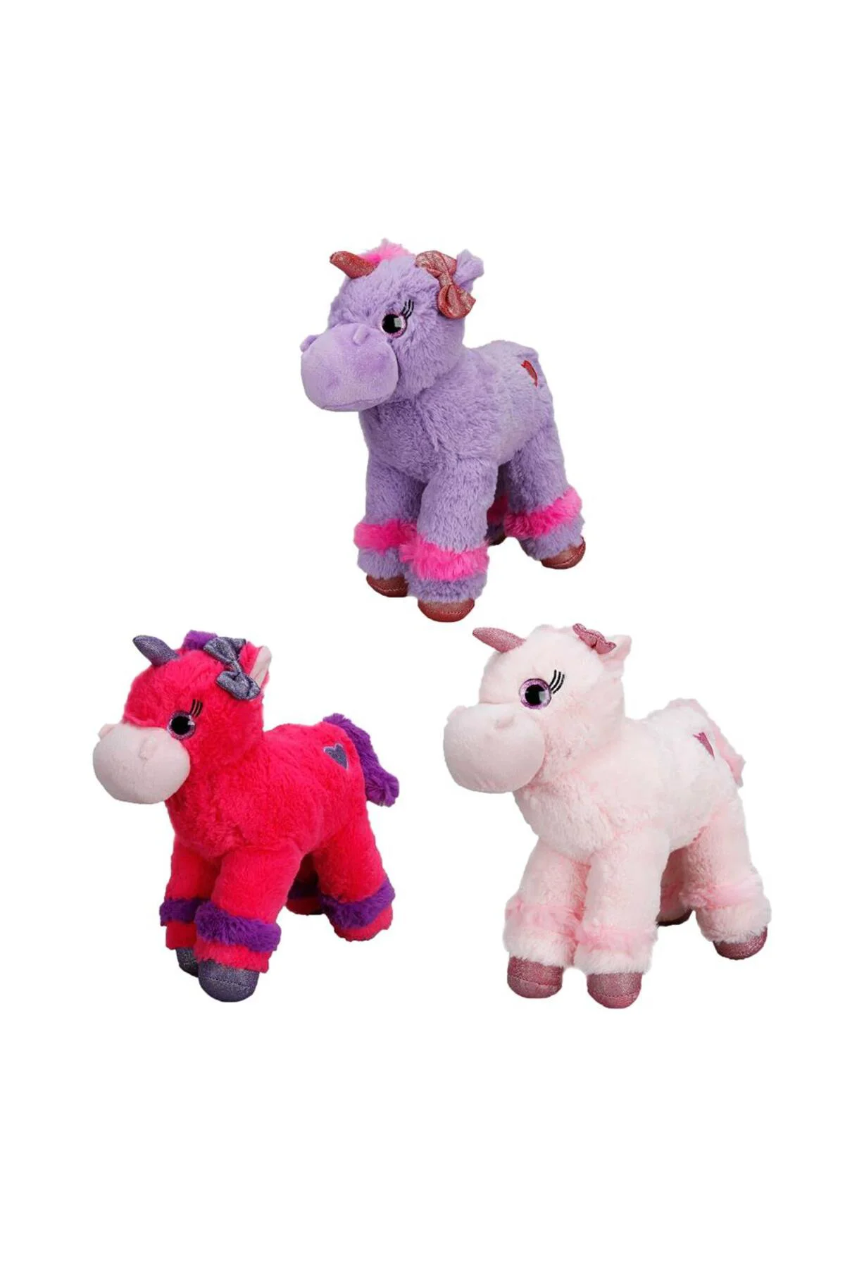 Unicorn Renkli Peluş At 28 cm. 1 Adet Fiyatıdır