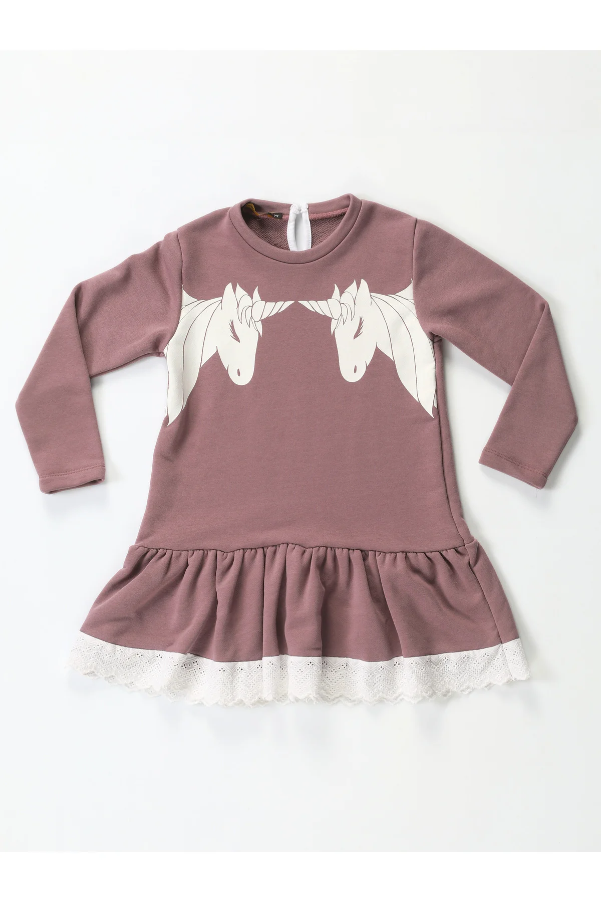 Unicorns Dantelli Lila Kız Elbise Unicorns Dantelli Lila Kız Elbise