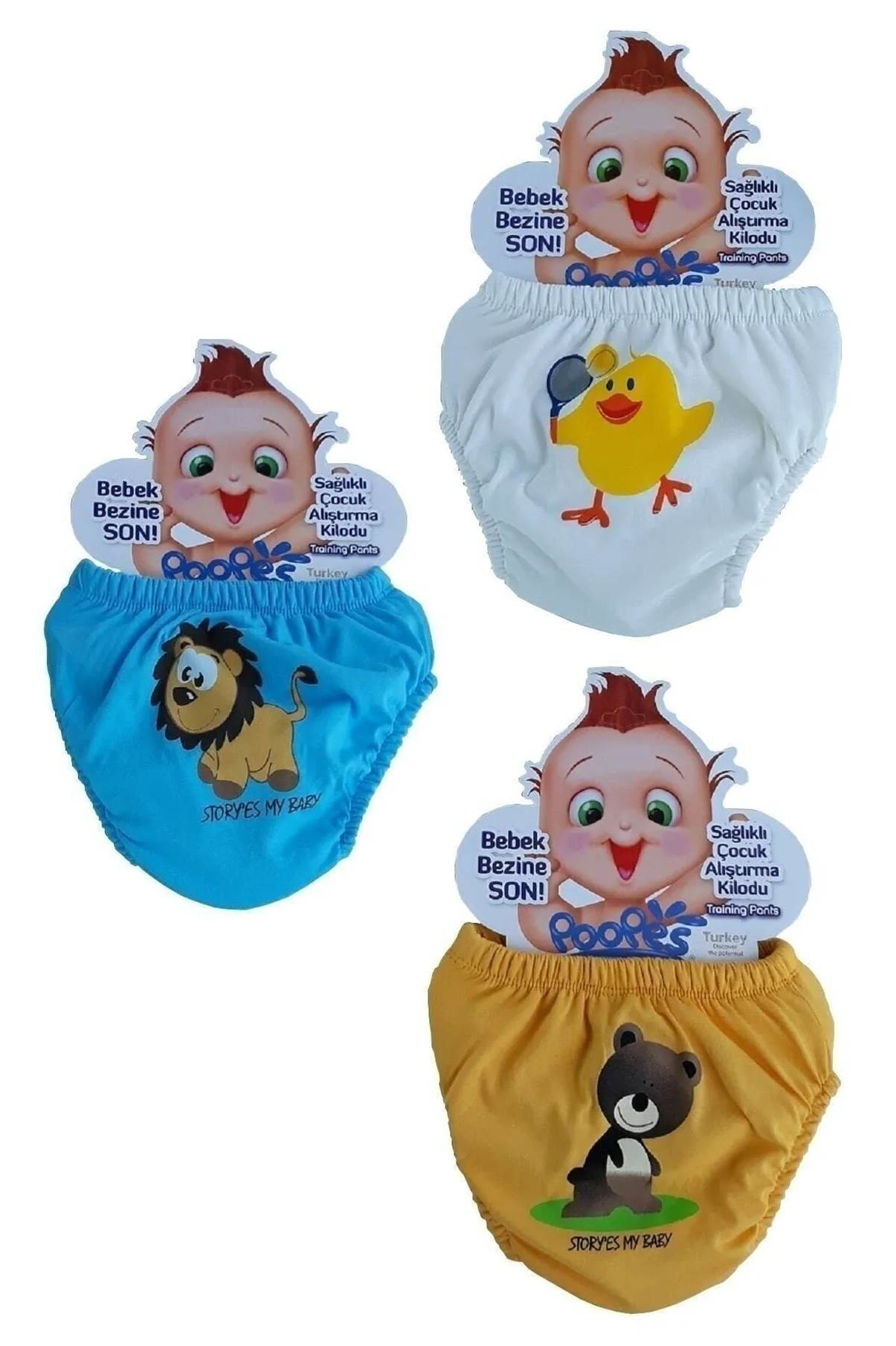 UNISEX 1/3 YAŞ HAYVAN BASKILI DENİZ ALIŞTIRMA KÜLOT