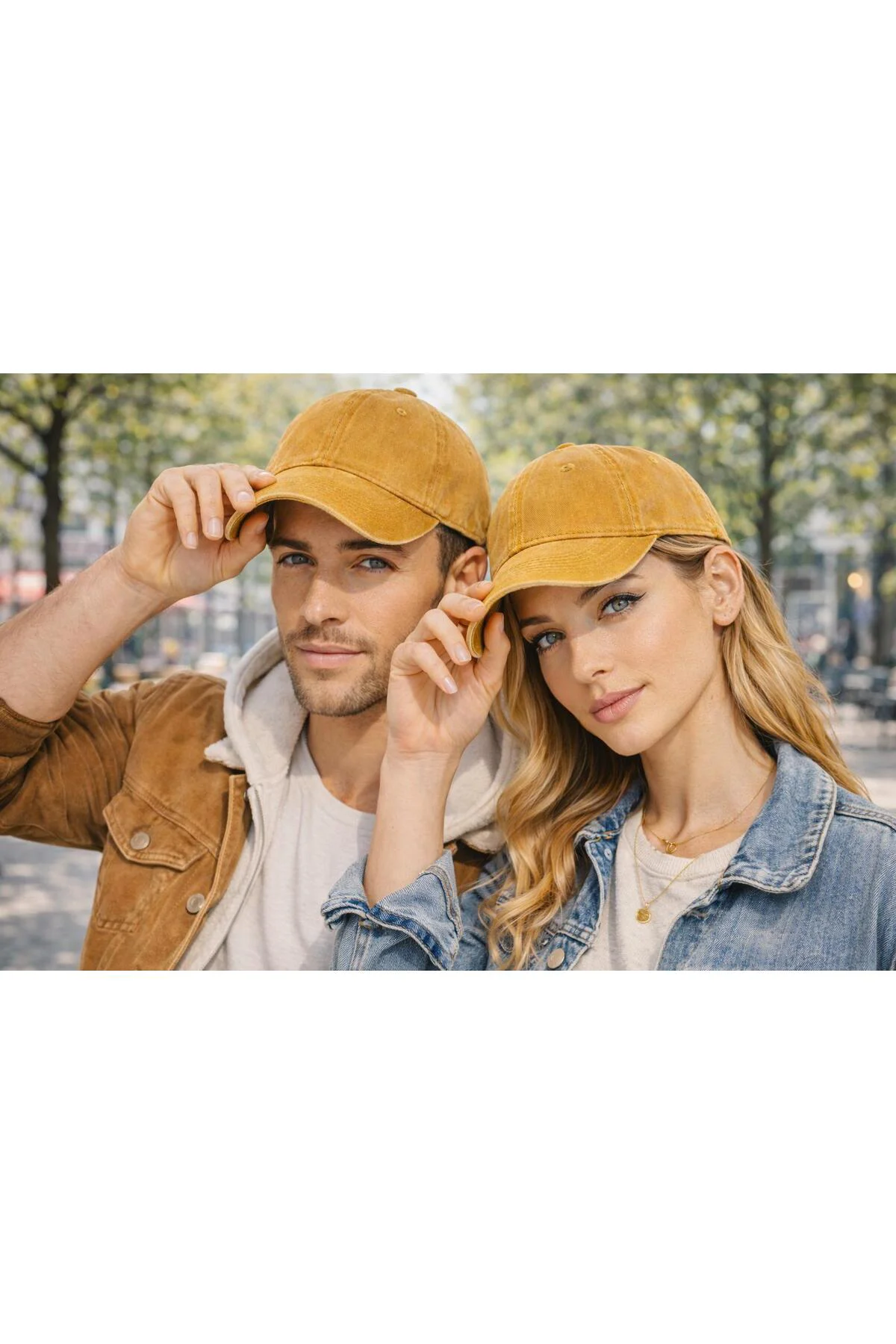 Unisex 2'li Set Yıkamalı Şapka, Trend Eskitme Şapka Unisex 2'li Set Yıkamalı Şapka, Trend Eskitme Şapka