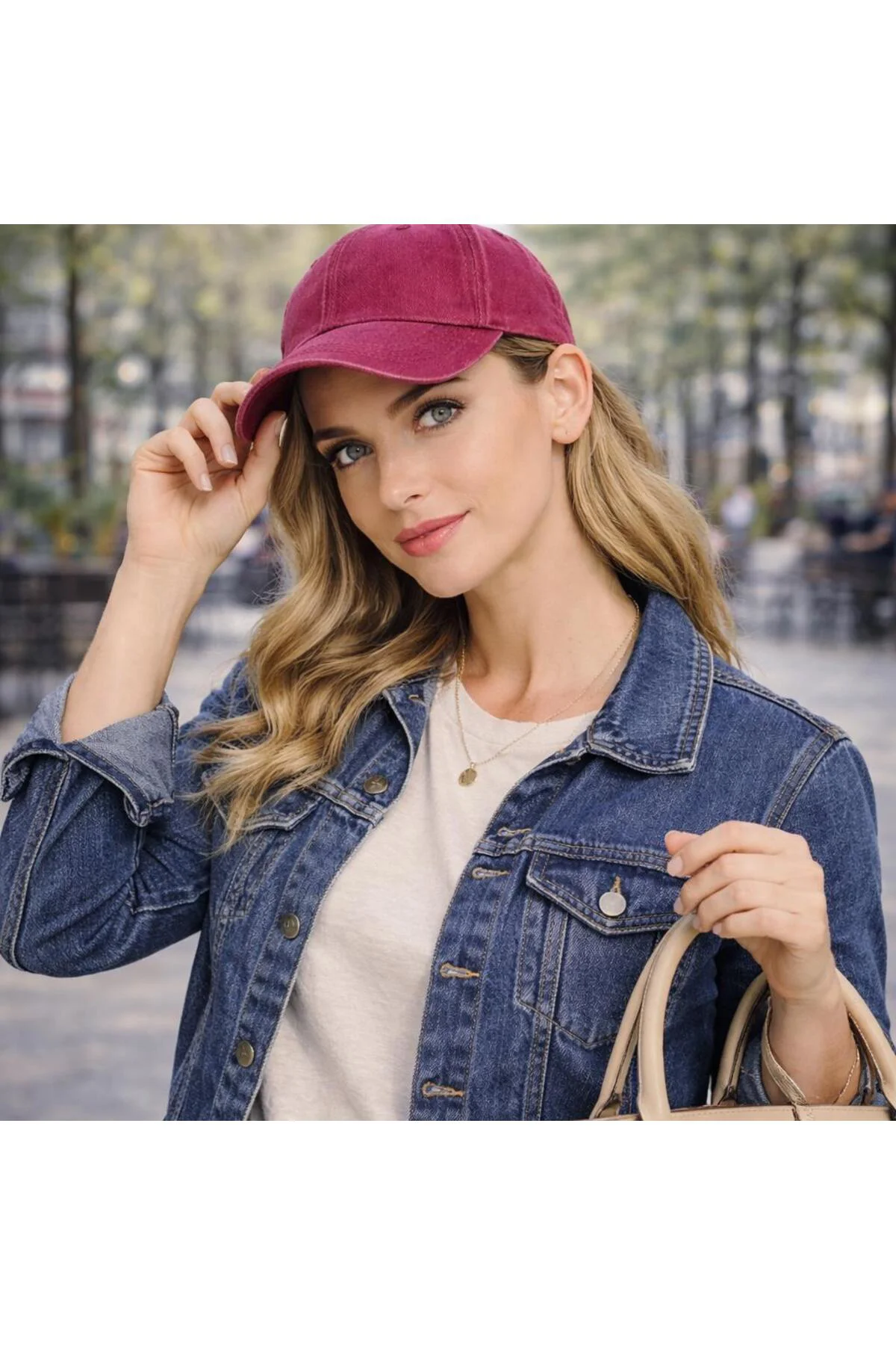 Unisex 2'li Set Yıkamalı Şapka, Trend Eskitme Şapka