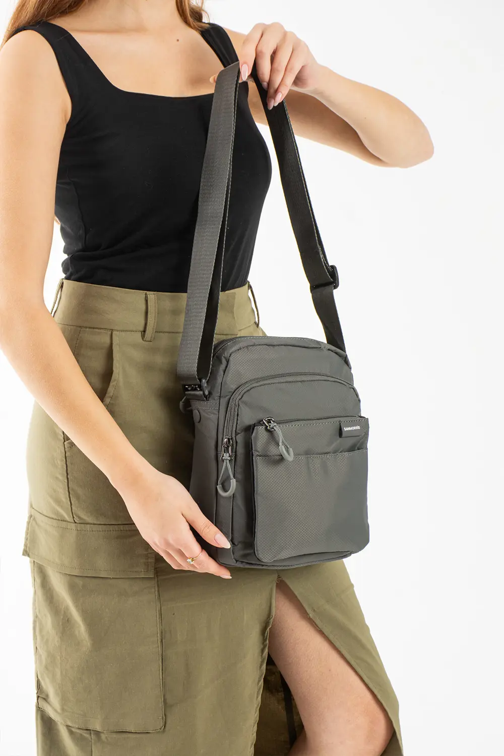 Unisex 5 Bölmeli Suya Dayanıklı Paraşüt Kumaş Organizer Çanta