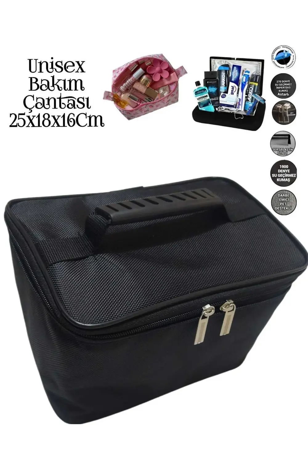 UNİSEX BAKIM TRAŞ MAKYAJ ÇANTASI