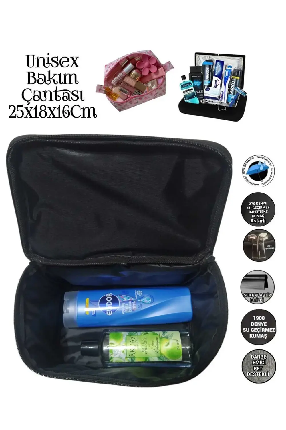 UNİSEX BAKIM TRAŞ MAKYAJ ÇANTASI