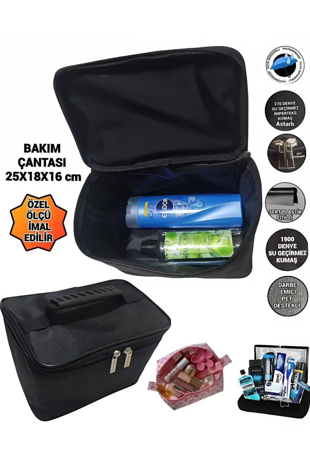 UNİSEX BAKIM TRAŞ MAKYAJ ÇANTASI