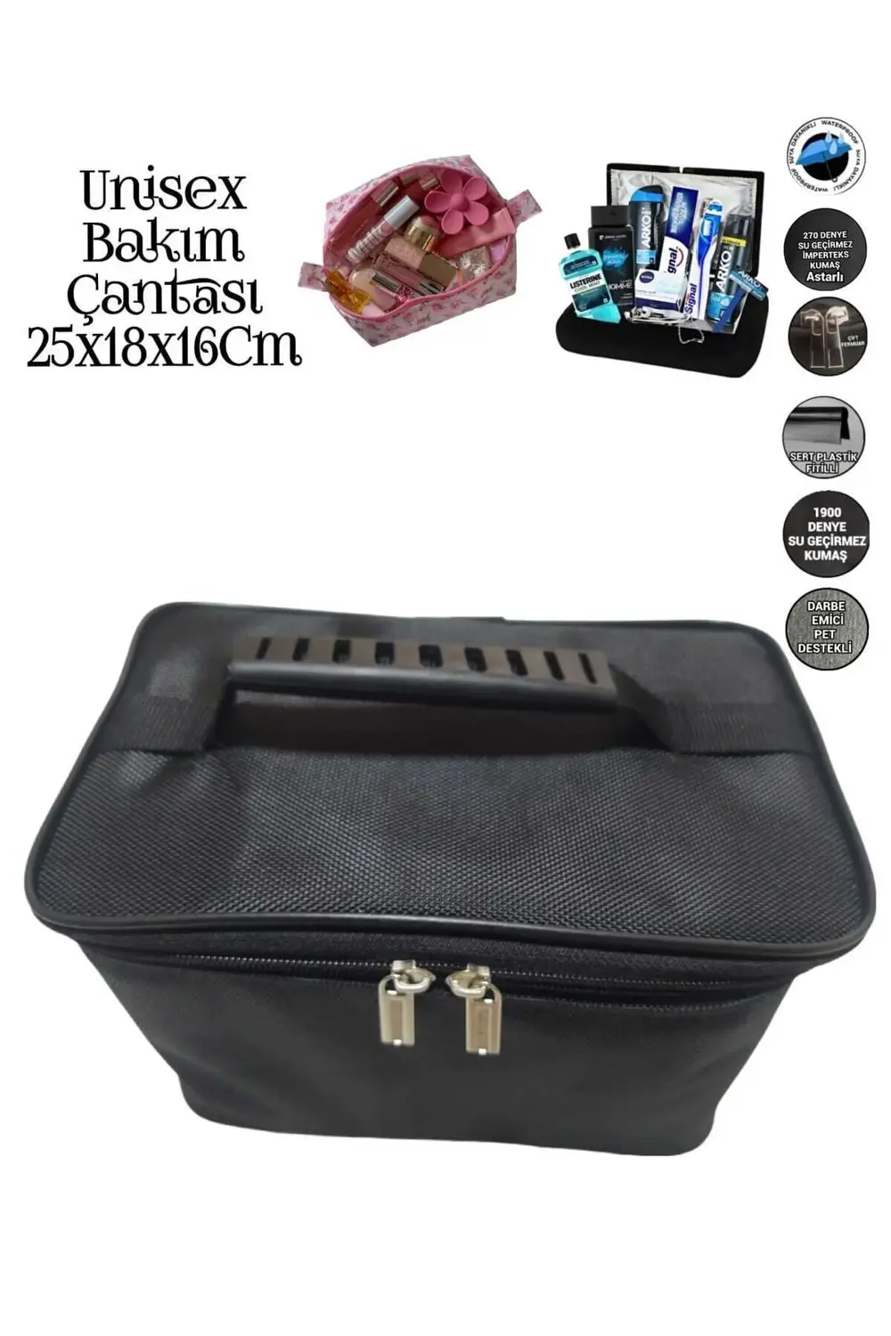 UNİSEX BAKIM TRAŞ MAKYAJ ÇANTASI