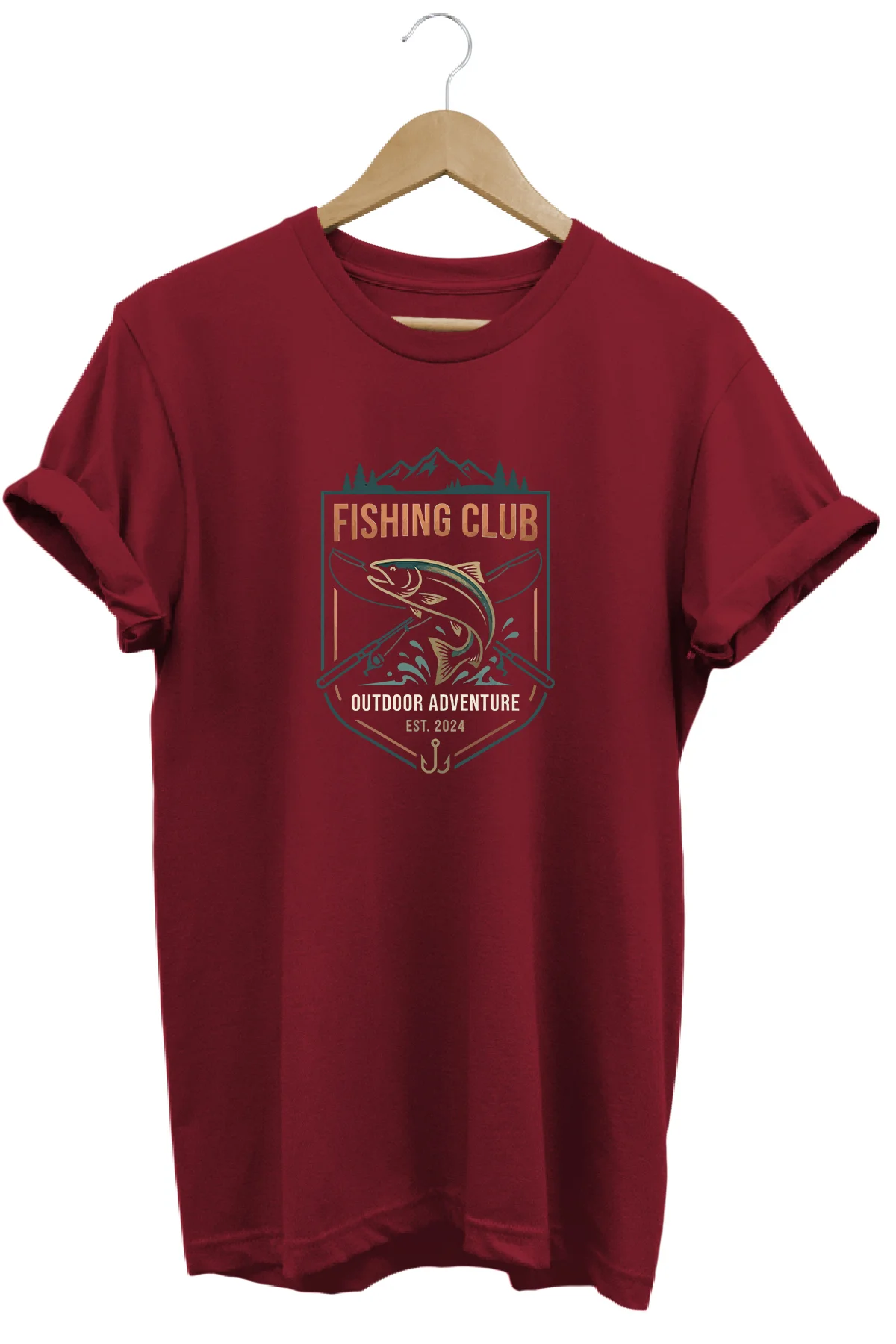 Unisex Balıkçı Kulübü Baskılı Doğa ve Kamp Tişörtü Outdoor Giyim Unisex Balıkçı Kulübü Baskılı Doğa ve Kamp Tişörtü Outdoor Giyim