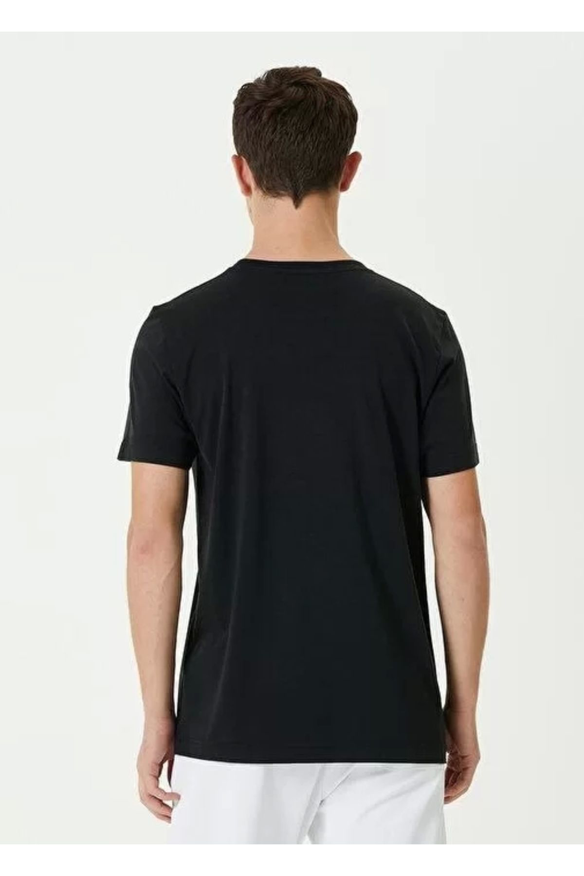 Unisex Basic Bisiklet Yaka Regular T-Shirt - Siyah