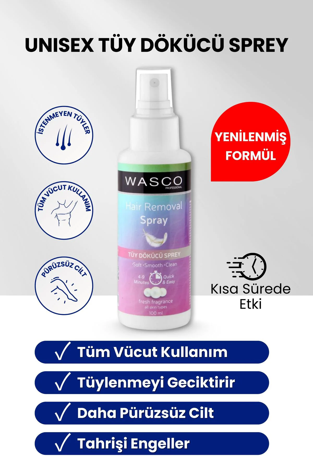 Unisex Tüy Dökücü Sprey 100 ml