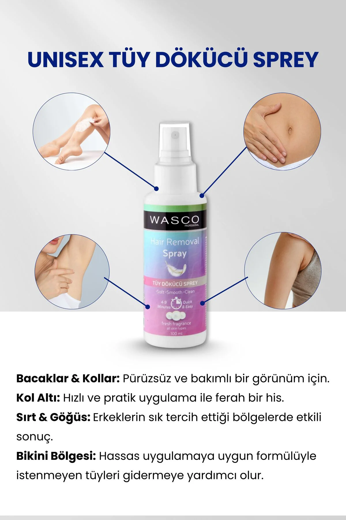 Unisex Tüy Dökücü Sprey 100 ml