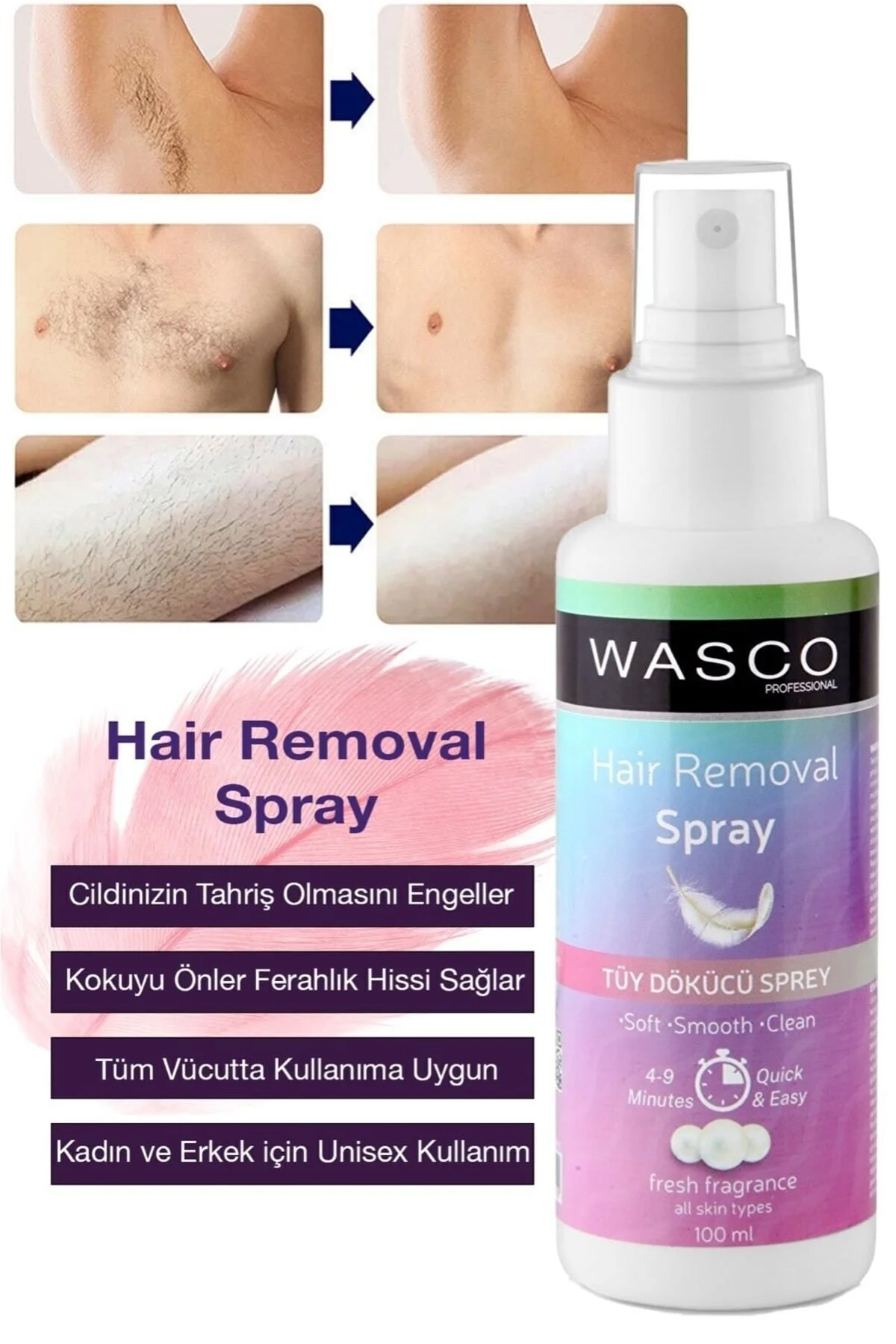 Unisex Tüy Dökücü Sprey 100 ml