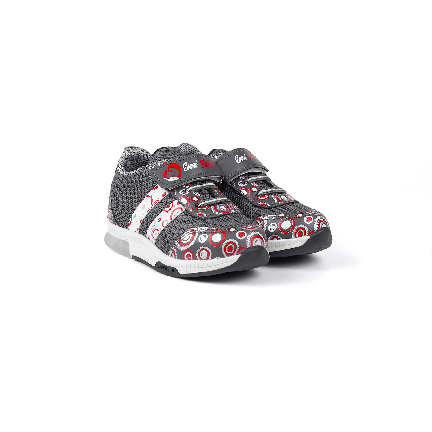 Unisex Bebe Füme Desenli Işıklı Cırtlı Sneaker Günlük Spor Ayakka