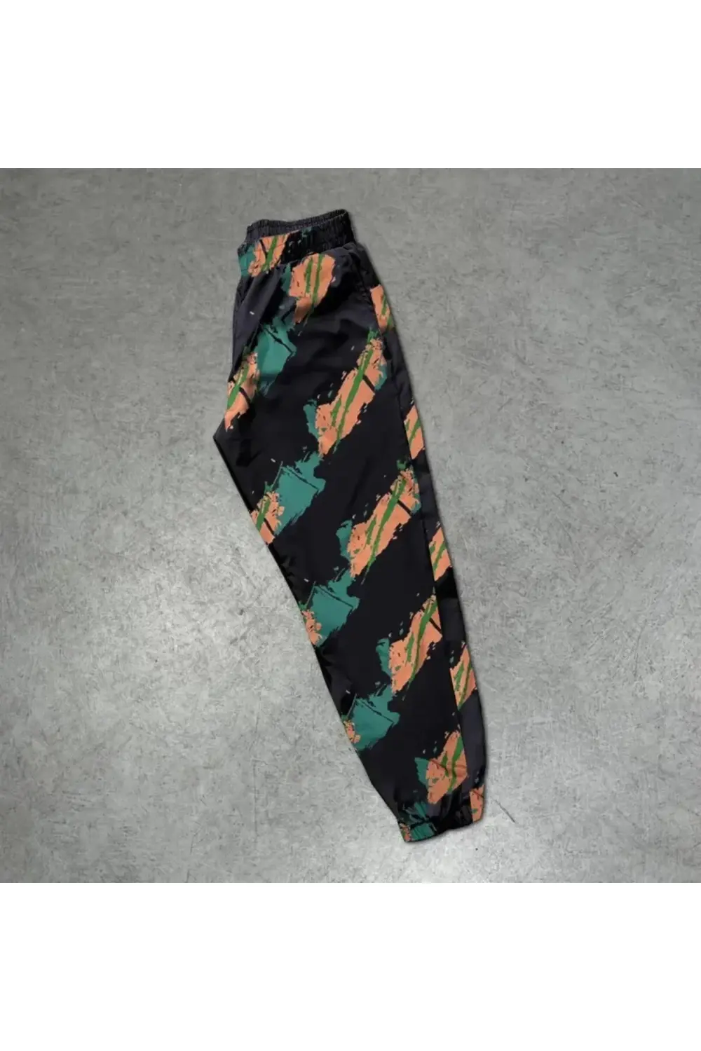 Unisex Beli Lastikli Cepli Paraşüt Pantolon - Siyah