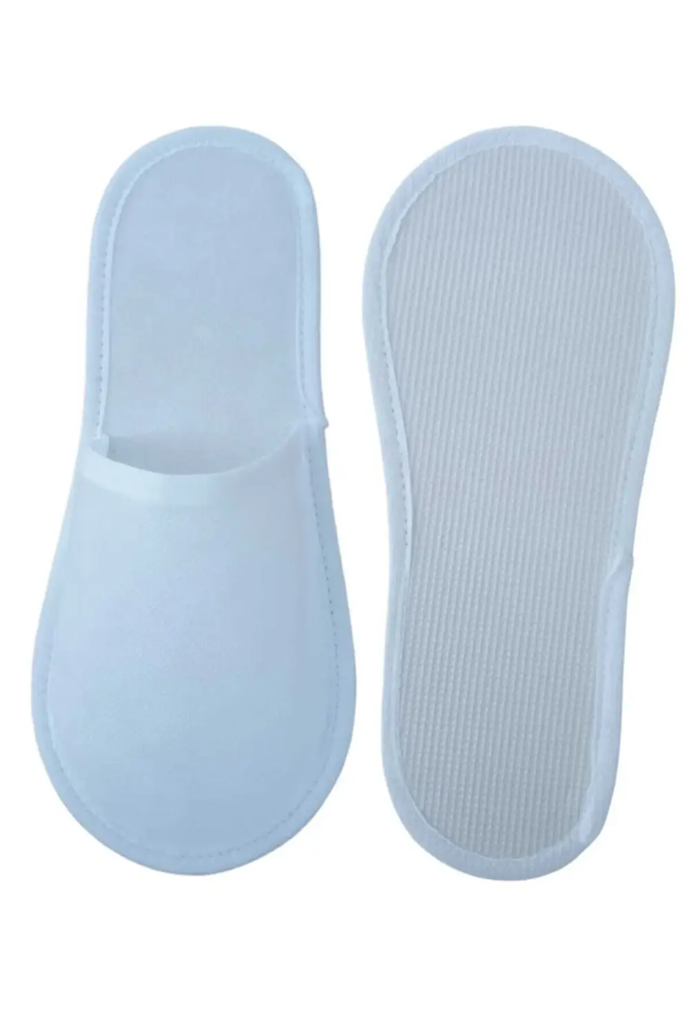 Unisex Beyaz 100 Çift Tek Kullanımlık Biyeli Tela Terlik