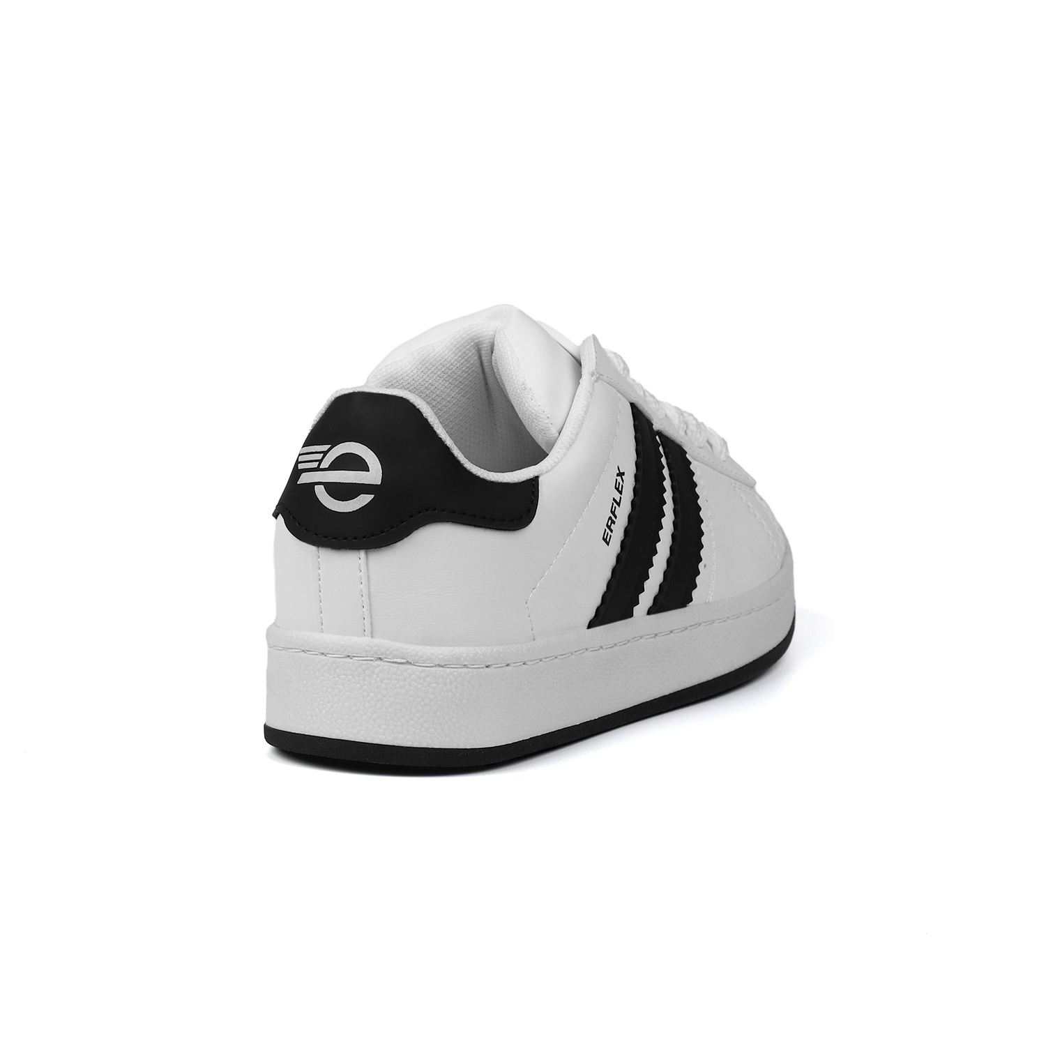 Kajila Unisex Beyaz Siyah Bağcıklı Rahat Sneaker Günlük Spor Ayakkabı