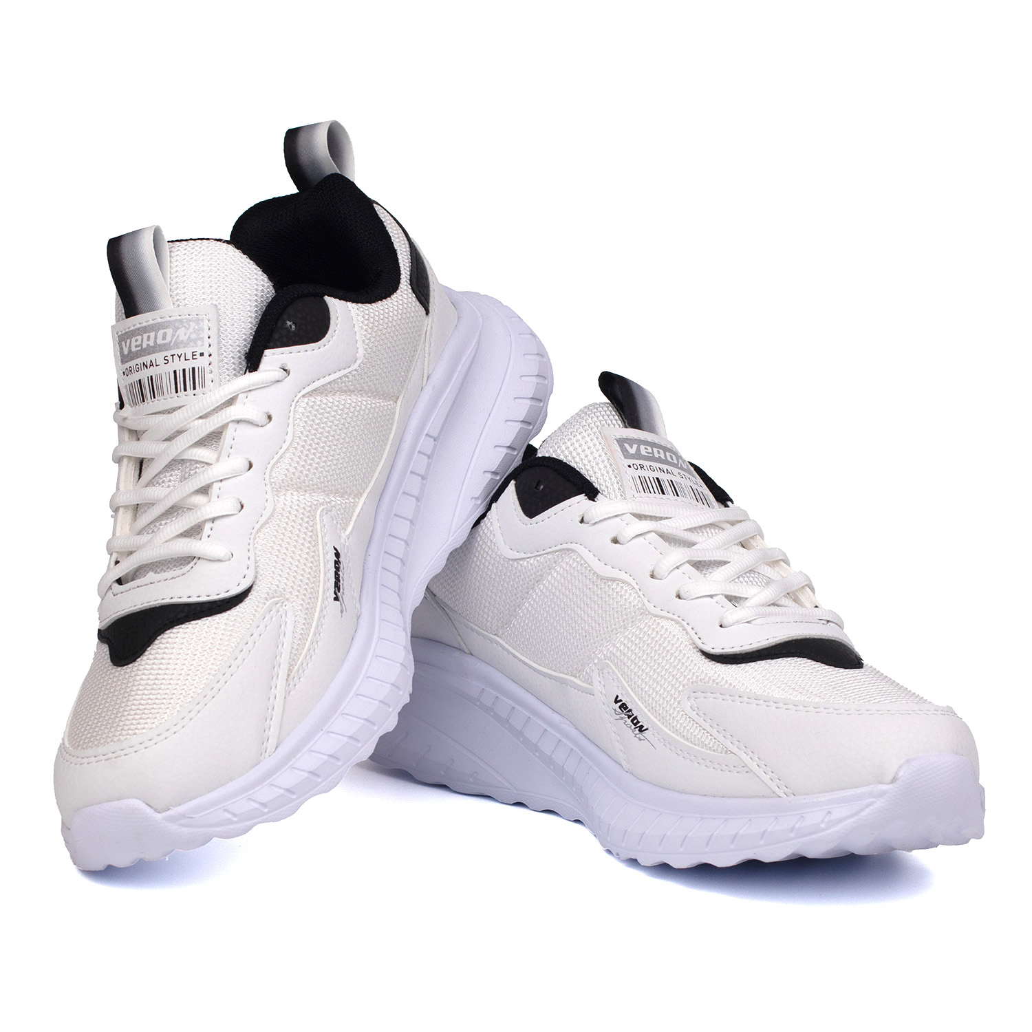 Kajila Unisex Beyaz Siyah Bağcıklı Esnek Hafif Günlük Sneaker Spor Ayakk Kajila Unisex Beyaz Siyah Bağcıklı Esnek Hafif Günlük Sneaker Spor Ayakk