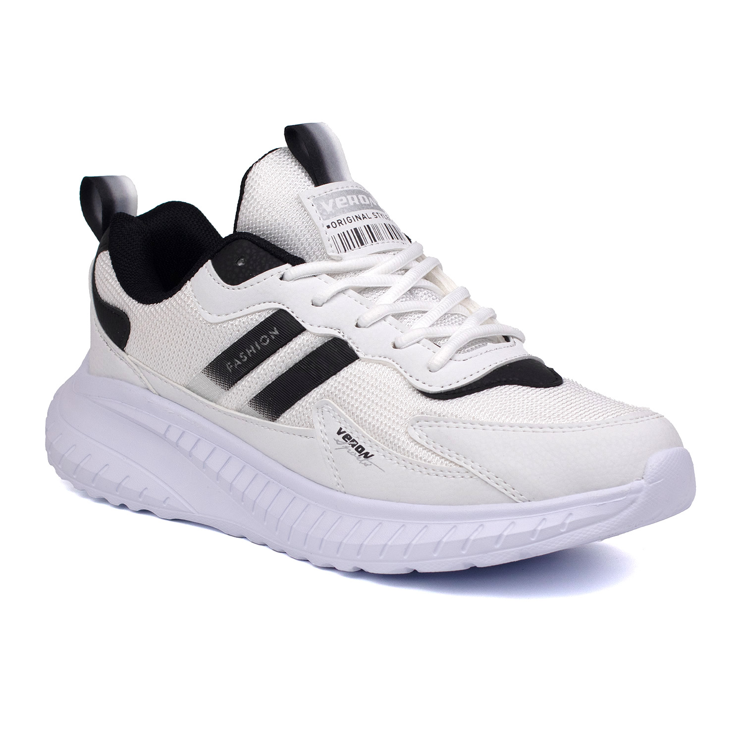 Kajila Unisex Beyaz Siyah Bağcıklı Esnek Hafif Günlük Sneaker Spor Ayakk Kajila Unisex Beyaz Siyah Bağcıklı Esnek Hafif Günlük Sneaker Spor Ayakk