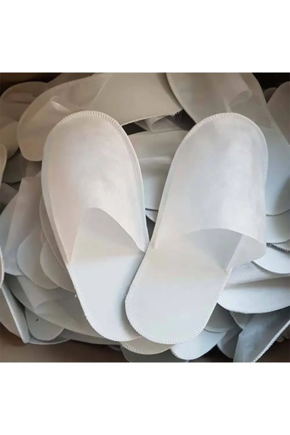 Unisex Beyaz Üreticiden 50 Çift Tek Kullanımlık Terlik Hastane Ot