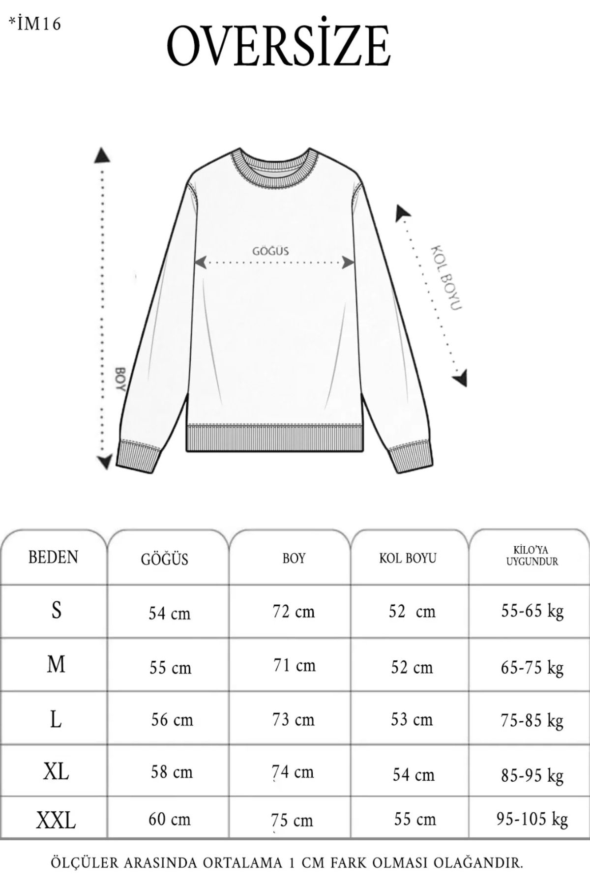 Unisex Bisiklet Yaka Ön Ve Arka Baskılı SweatShirt - Siyah