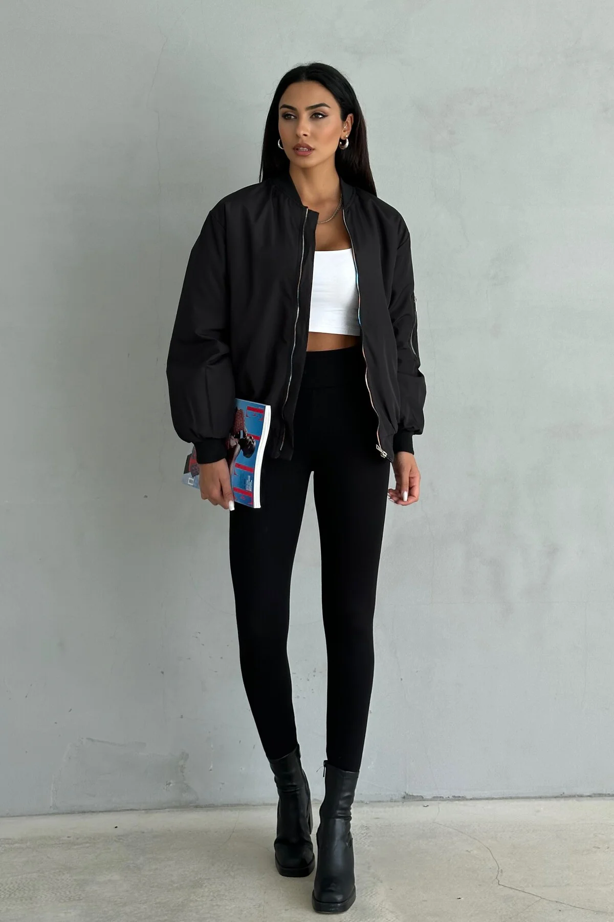 Unisex Bomber Kolej Ceket