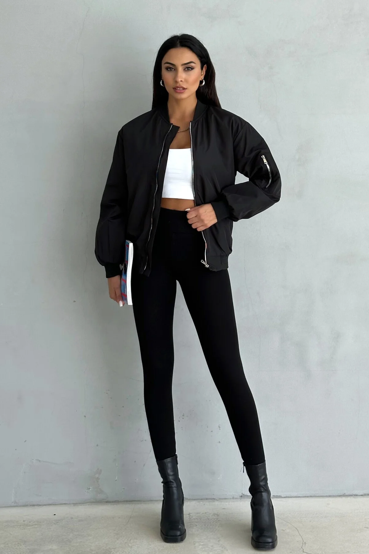 Unisex Bomber Kolej Ceket