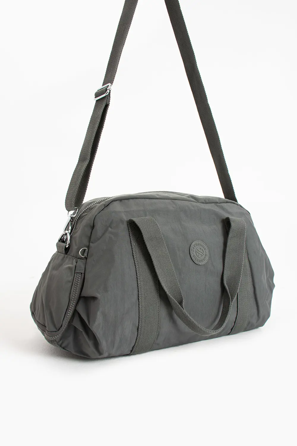 Unısex Büyük Boy Koyu Gri Renk Krinkıl Kumaş Ayakkabı Bölümlü Çap