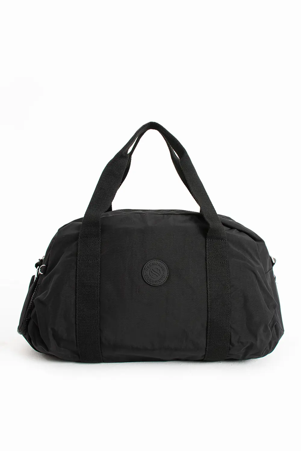 Unısex Büyük Boy Siyah Renk Krinkıl Kumaş Ayakkabı Bölümlü Çapraz