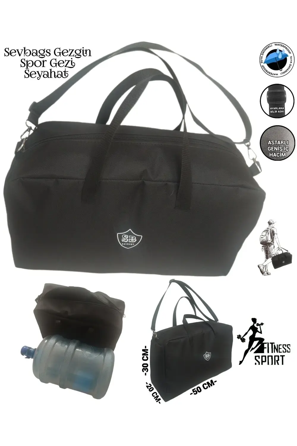 UNİSEX ÇAPRAZ OMUZ ASKILI KADIN VE ERKEK FİTNESS SPOR VE SEYAHAT