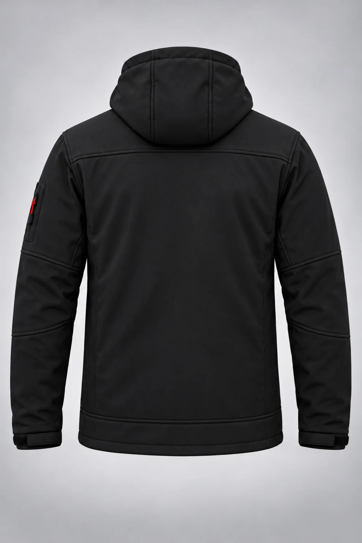 Unisex Çıkarılabilir Kapüşonlu Softshell Mont Rüzgara Dayanıklı Fermuarlı Outdoor Ceket - Görsel 4