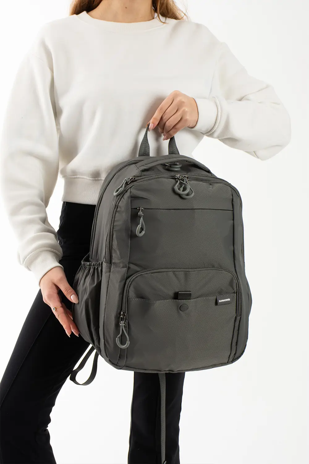 Unisex Çok Bölmeli Suya Dayanıklı Paraşüt Kumaş Laptop Bölmeli Ok