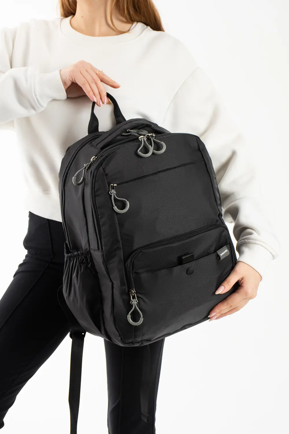 Unisex Çok Bölmeli Suya Dayanıklı Paraşüt Kumaş Laptop Bölmeli Ok