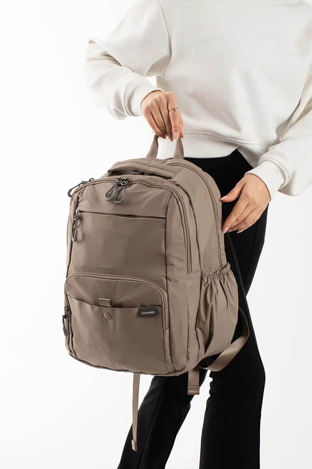 Unisex Çok Bölmeli Suya Dayanıklı Paraşüt Kumaş Laptop Bölmeli Ok