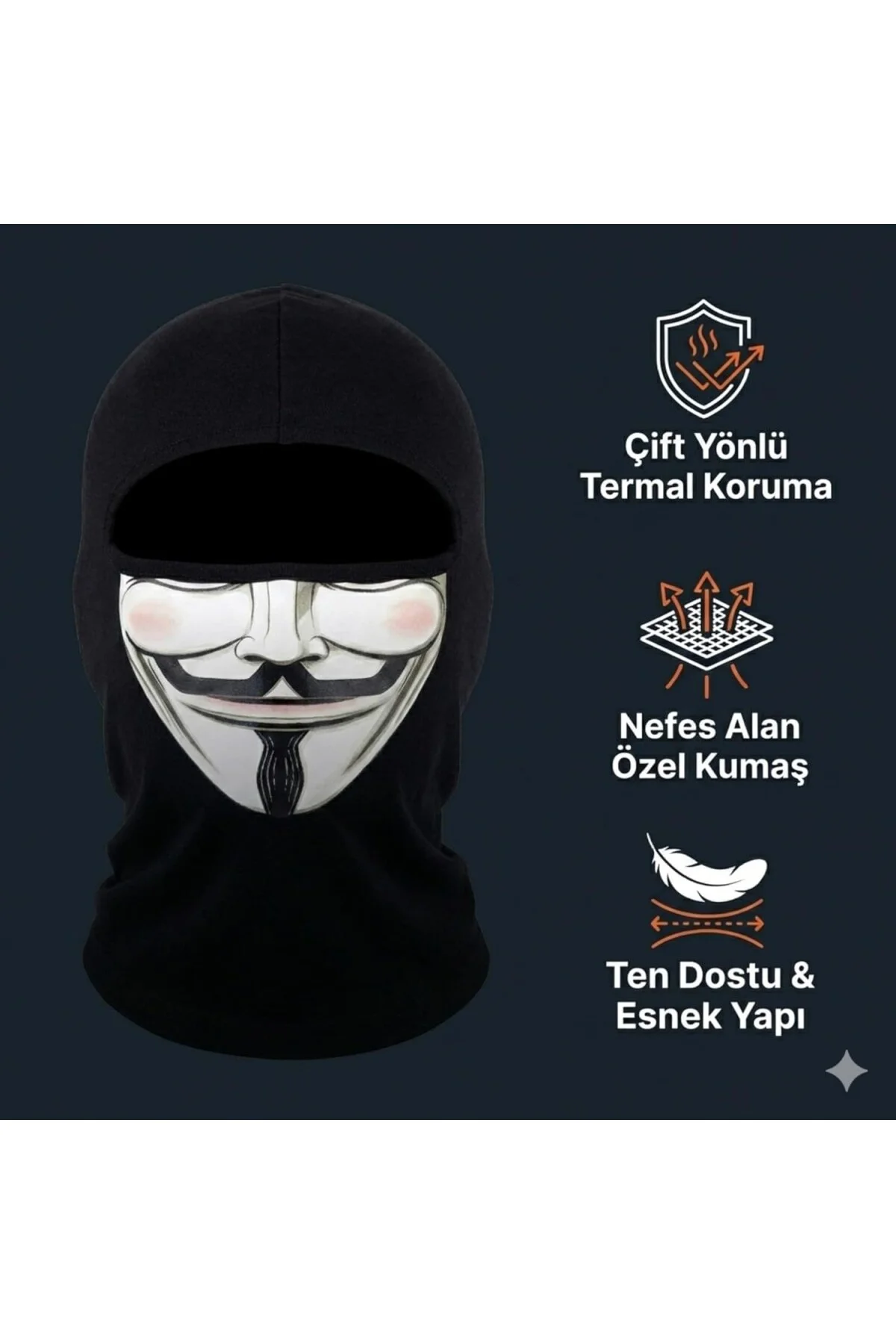 Unisex Çok Desenli Balaklava Yüz Maskesi - Motosiklet, Kayak, Kış Sporları için Nefes Alabili
