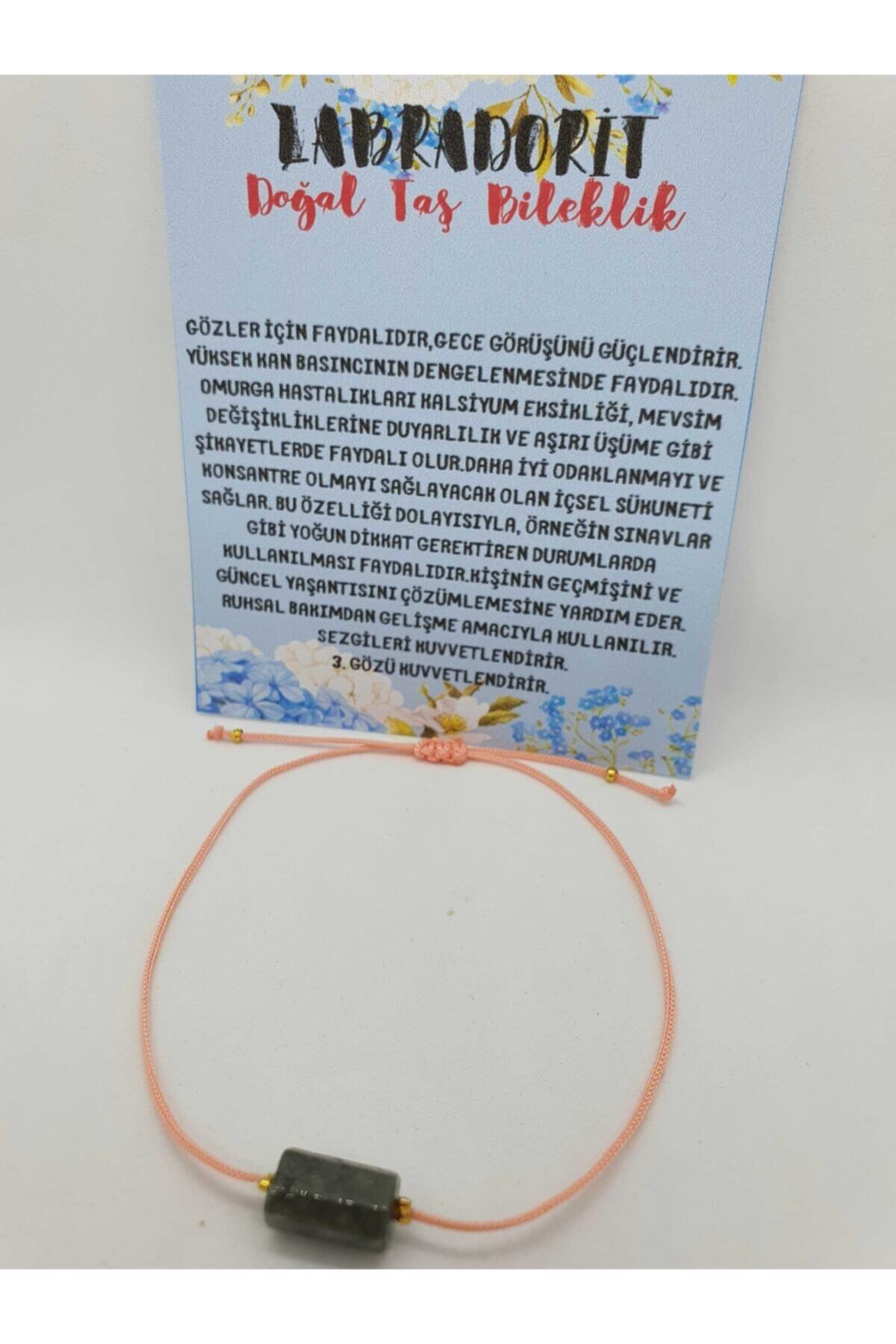 Unisex Doğal Taş Labradorit Taşı Bileklik