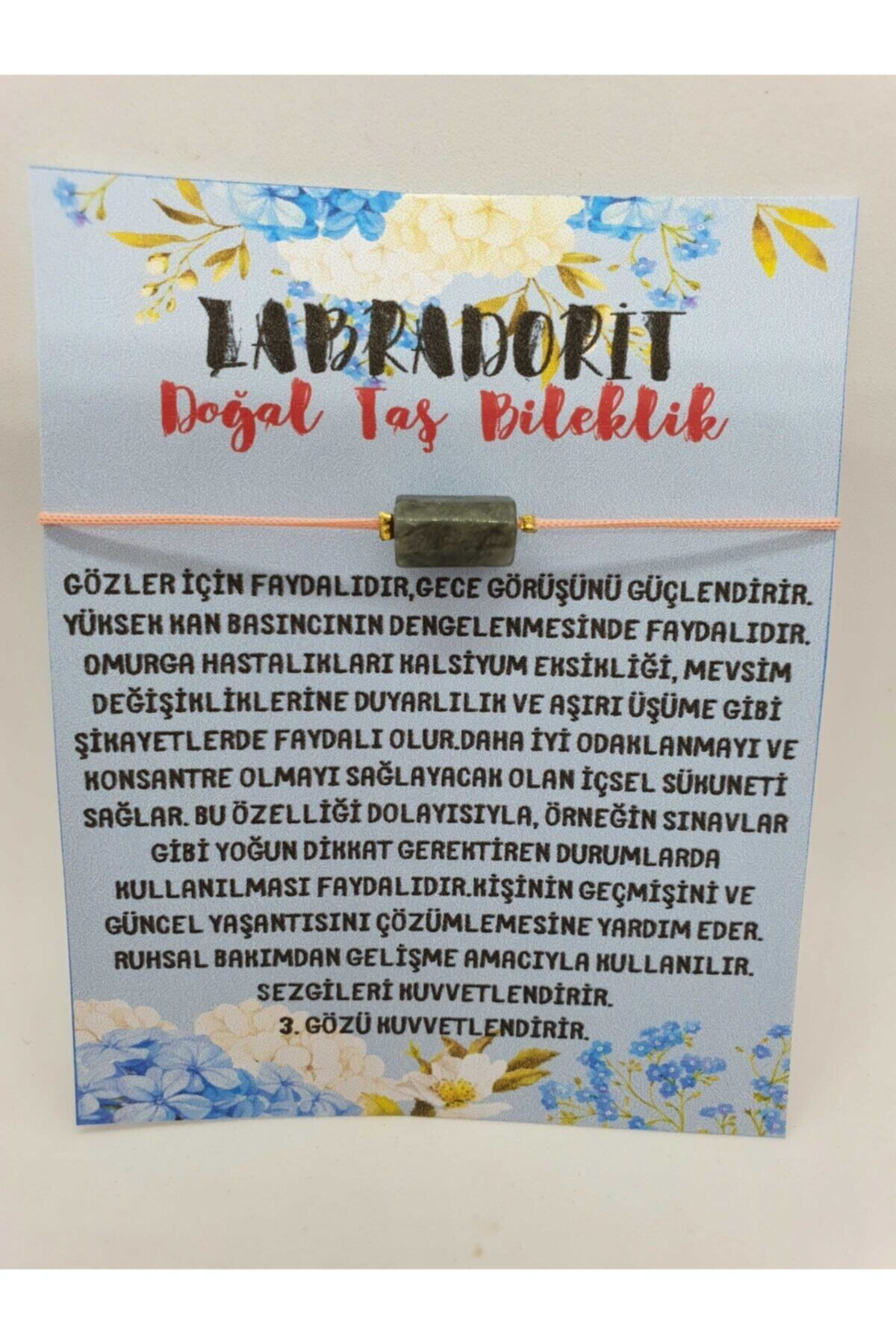 Unisex Doğal Taş Labradorit Taşı Bileklik