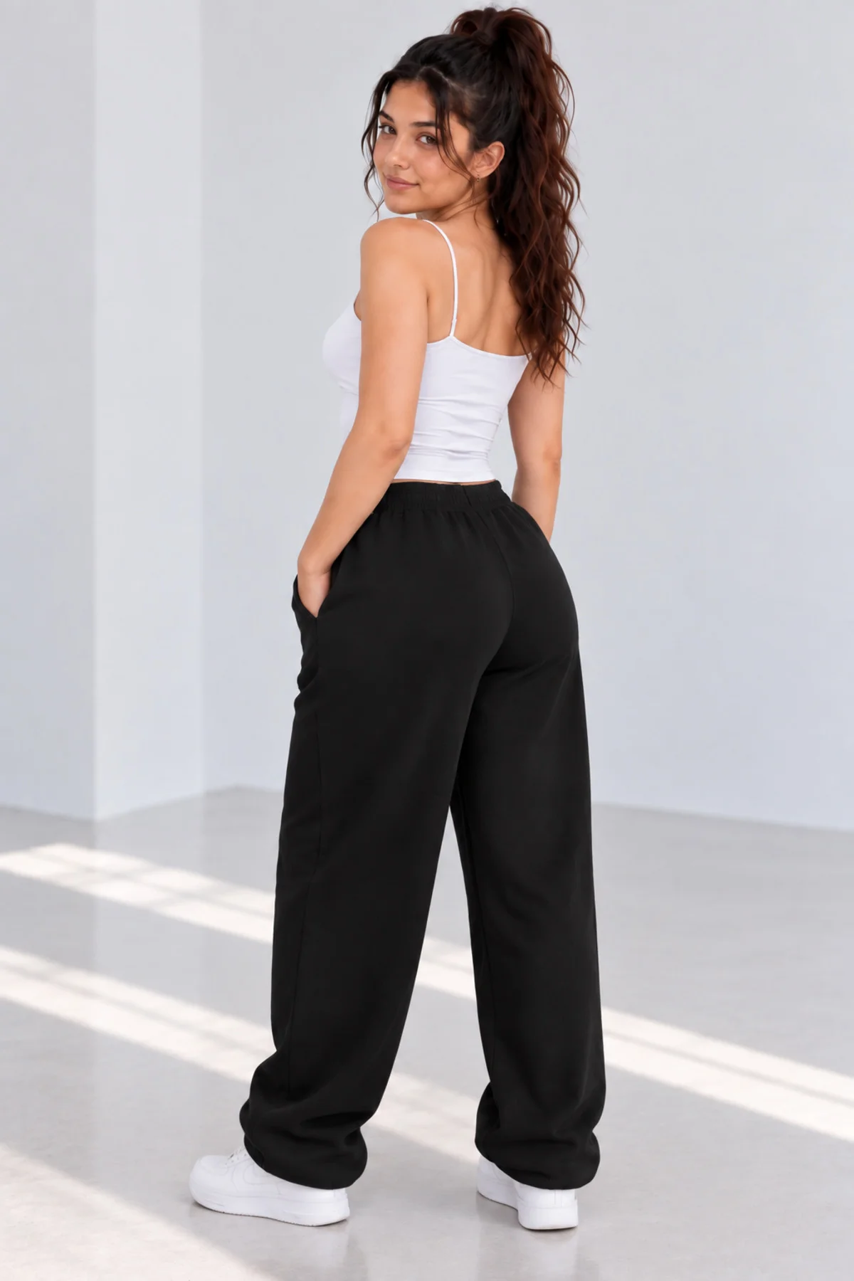 Unisex Gri şardonlu Eşofman Altı